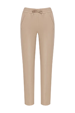 Leather pants for women beige