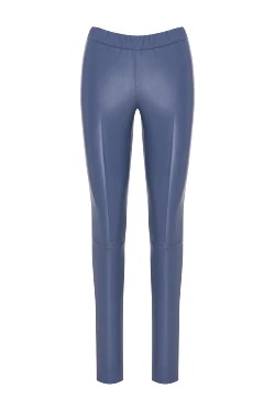 Women's leather leggings blue