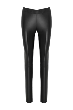 Women's gray leather leggings