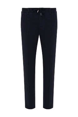 Men's blue wool trousers