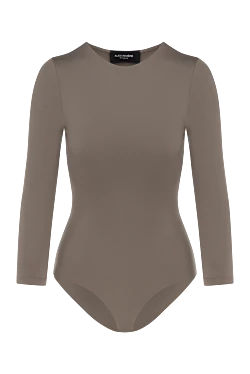 Bodysuit Bianca brown with long sleeves