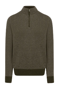 Troyer cashmere men's green with zipper