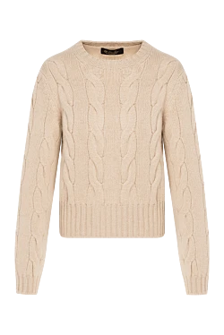 Beige cashmere jumper for women