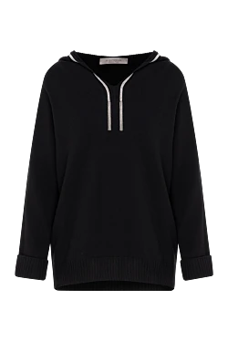 Women's black hoodie with hood