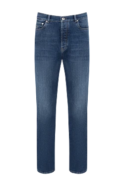 Men's blue jeans with a worn effect
