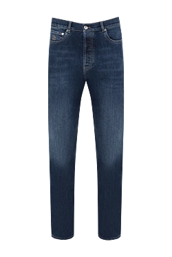 Men's blue distressed jeans