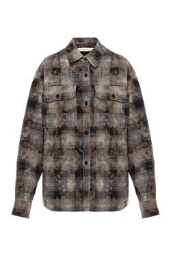 Women's green checkered shirt