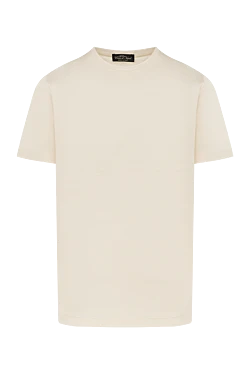 Men's beige cotton T-shirt