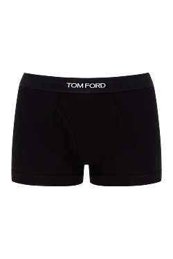 Black men's boxer briefs with logo