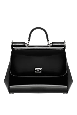 Sicily large calfskin bag black