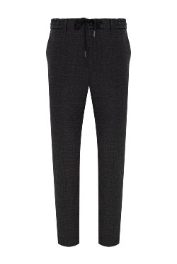 Men's gray checkered trousers