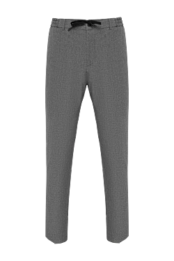 Gray melange trousers for men