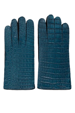 Brown cashmere gloves for men