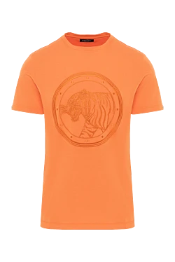 Футболка оранжевая мужская из хлопка