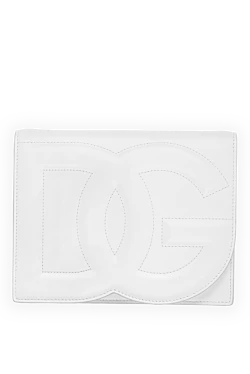 Women's White DG Logo Crossbody Bag in Calfskin for Women