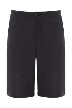 Nolan Blue Linen Bermuda Shorts for Men