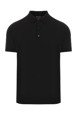 Wish Short Sleeve Button Down Polo Shirt in Black