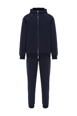 Cotton tracksuit, dark blue with hood
