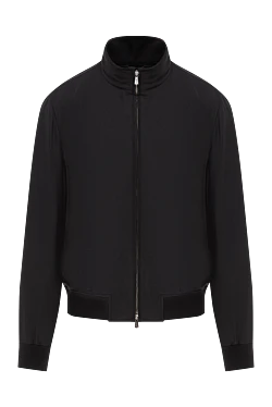 Black Cashmere Bomber Jacket Men