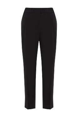 Black women's trousers with elastic waistband
