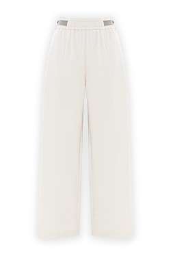 Women's loose-fitting trousers with elastic waistband and wide legs