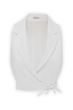 White cropped top made of cotton jersey fabric