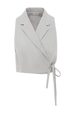 Women's gray melange tie top