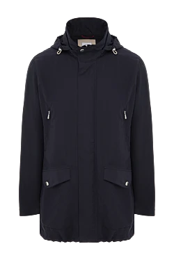 Waterproof Jacket with Removable Hood Blue