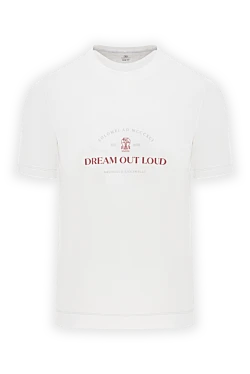 Men's white cotton t-shirt with logo