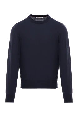 Long sleeve jumper blue men's cotton