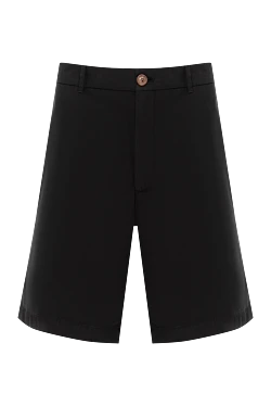Black men's cotton bermuda shorts