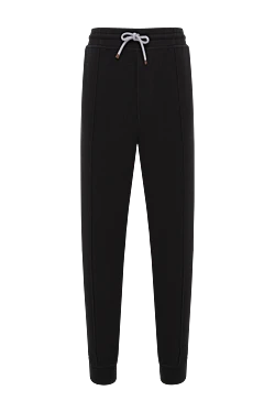Men's black sweatpants with elastic waistband