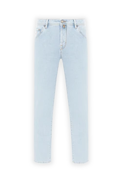 Men's jeans light blue cotton tapered