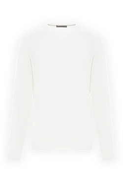 White men's wool crew neck jumper