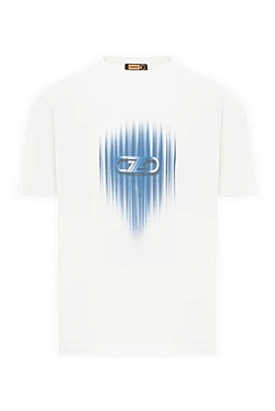 Біла футболка з преміальної бавовни з ефектом аерографії
