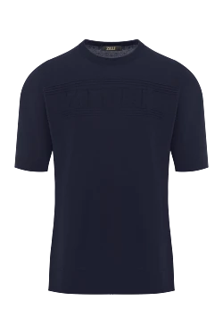 Джемпер темно-синього кольору з вишитим логотипом на грудях