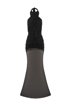 Сукня максі Forbidden із сітки у чорному кольорі