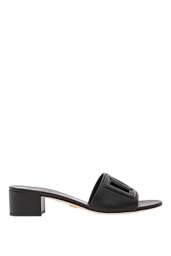 Шлепанцы Bianca из телячьей кожи с логотипом DG