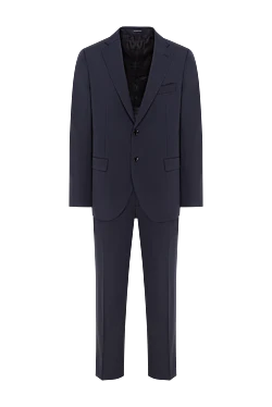 Classic men's wool suit with straight trousers