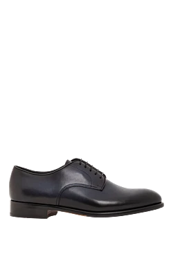 Men's Derby Shoes Made of Genuine Leather in Blue