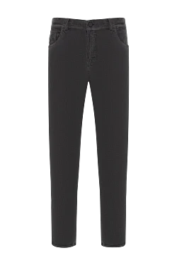Dark gray corduroy jeans with signature logo