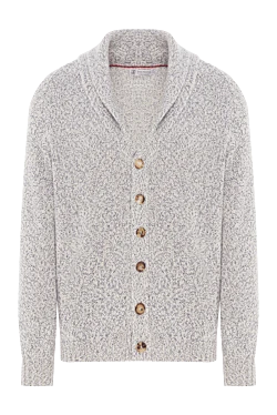 Кардиган из кашемира с шалевым воротником и пуговицами