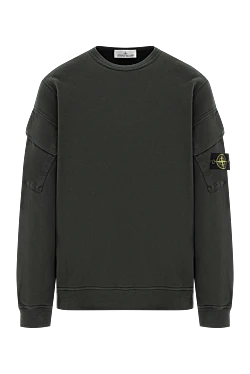 Green fleece crew neck sweatshirt