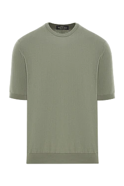 Olive-colored cotton jersey jumper