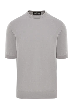 Light grey short sleeve cotton jumper