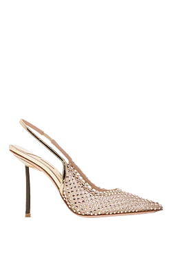 Cетчатые босоножки-слингбэк с кристаллами Gilda с ремешком на пятке