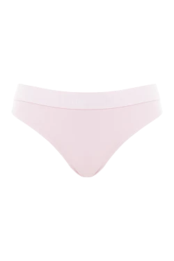 Бежевые стринги из эластичного модала с тональной эластичной лентой