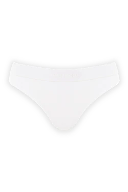 Белые стринги из эластичного модала с тональной эластичной лентой