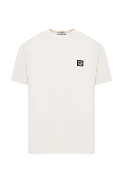 Футболка біла з короткими рукавами з бавовняного трикотажу