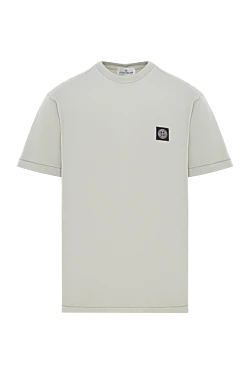 Футболка світло-оливкова з короткими рукавами з бавовняного трикотажу